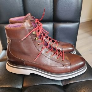 MARC NOLAN - Aiden Chocolate Leather Combat Boots LIKE NEW - Size 10